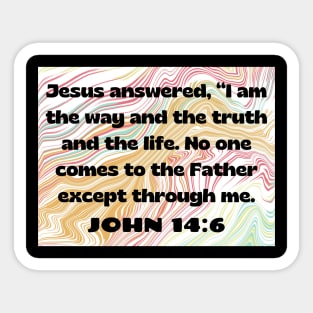 Bible Verse John 14:6 Sticker